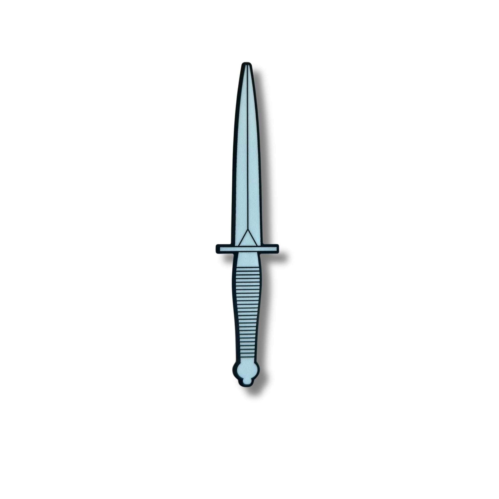 Korps Commandotroepen Dolk Sticker wit