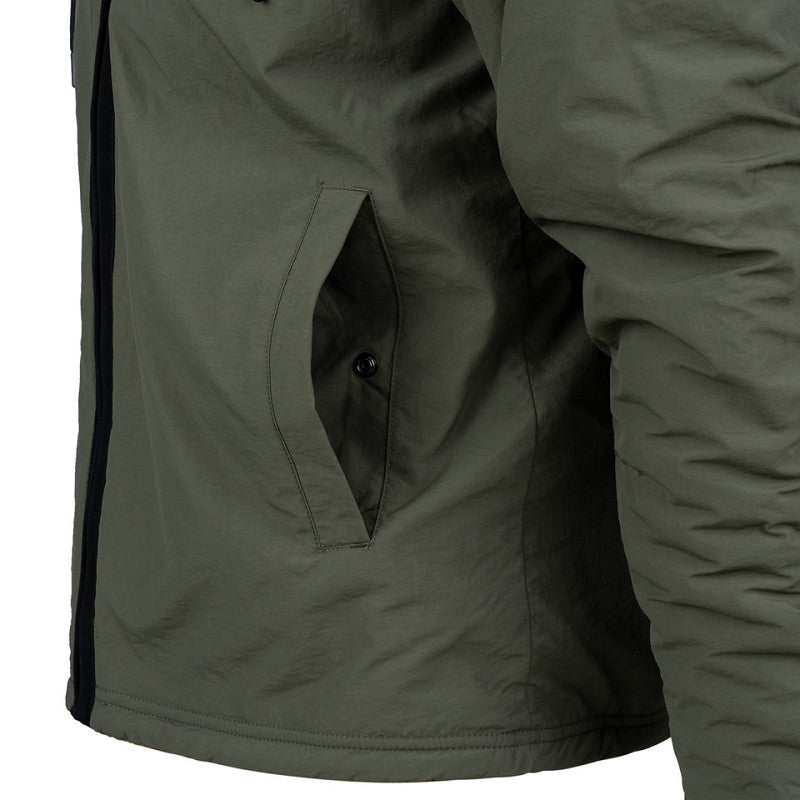 Reversible Sherpa Softshell Jas Coyote/Ranger groen jaszak
