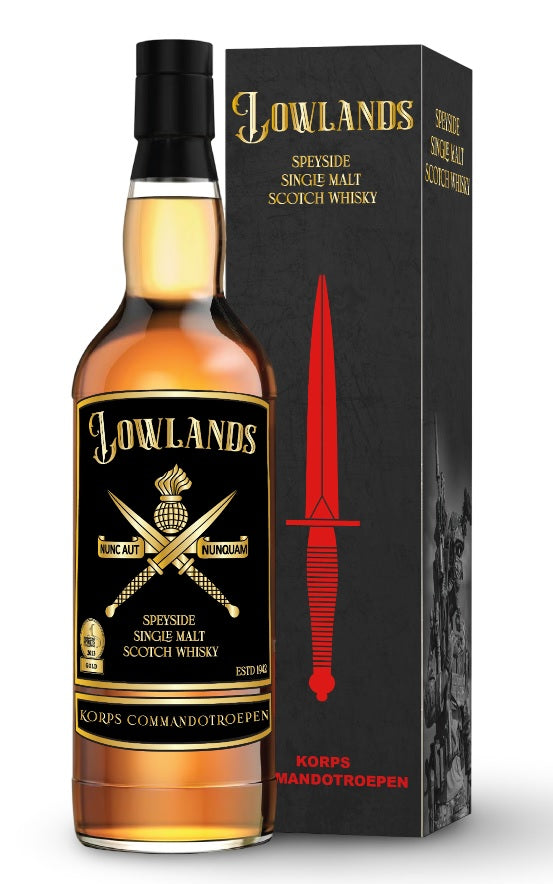 KCT whisky lowlands met banner Korps Commandotroepen
