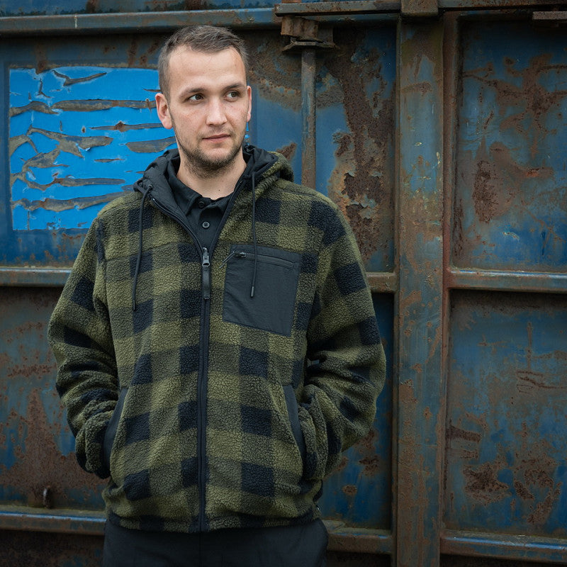 Reversible Softshell Sherpa Jas met model