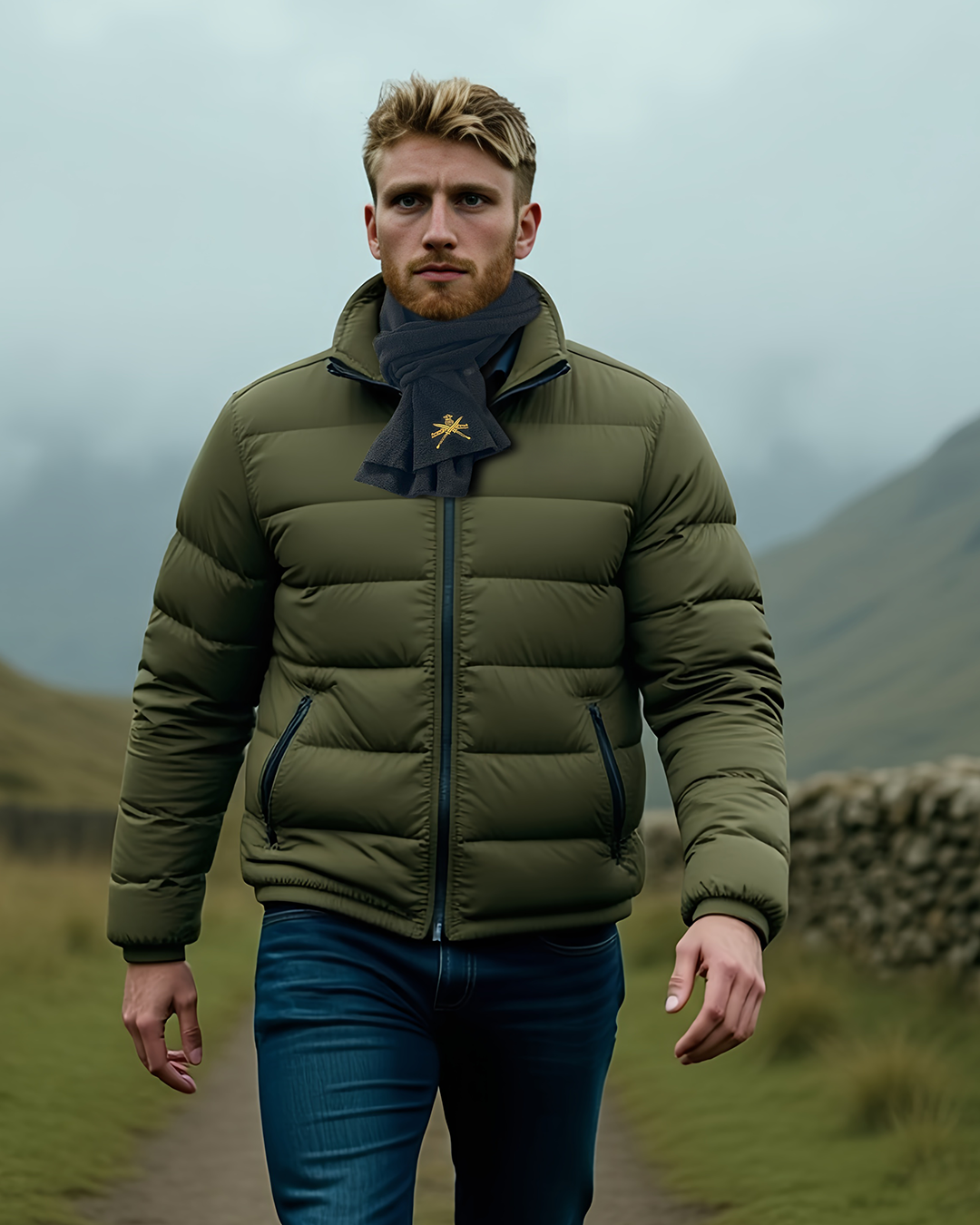 KCT fleece sjaal op model