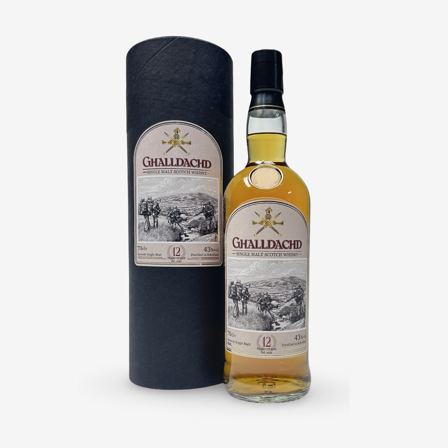 Ghalldachd Whisky fles voorzijde