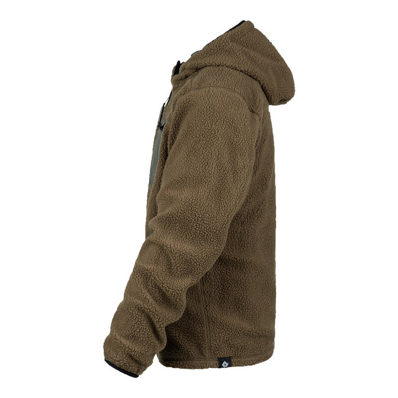 Reversible Sherpa Softshell Jas Coyote/Ranger groen mouw