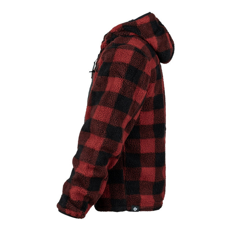 Reversible Sherpa Softshell Jas Rood/Zwart zijkant rood-zwart zijde