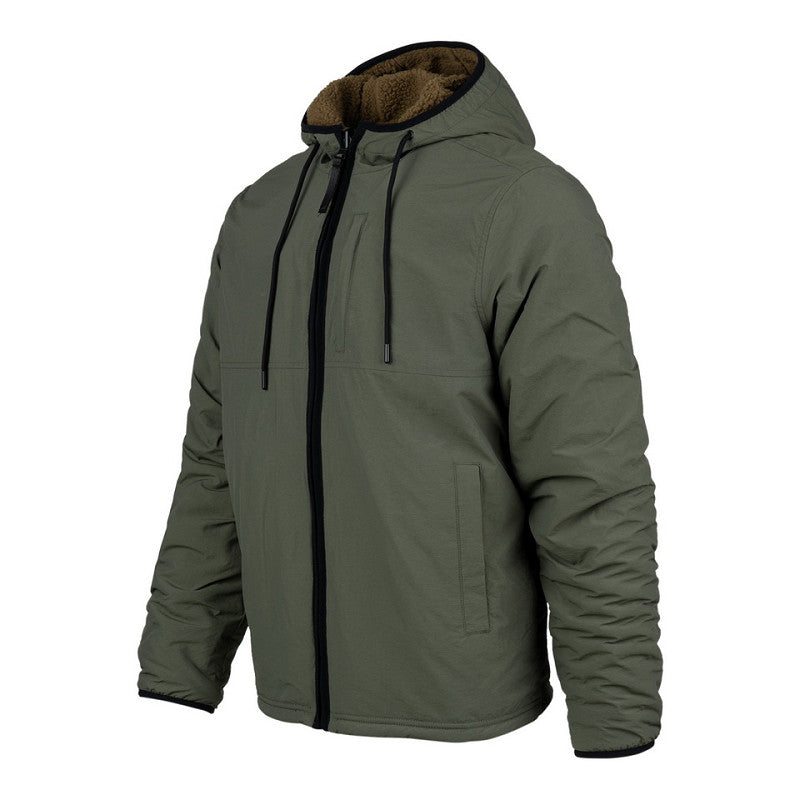 Reversible Sherpa Softshell Jas Coyote/Ranger groen overzicht