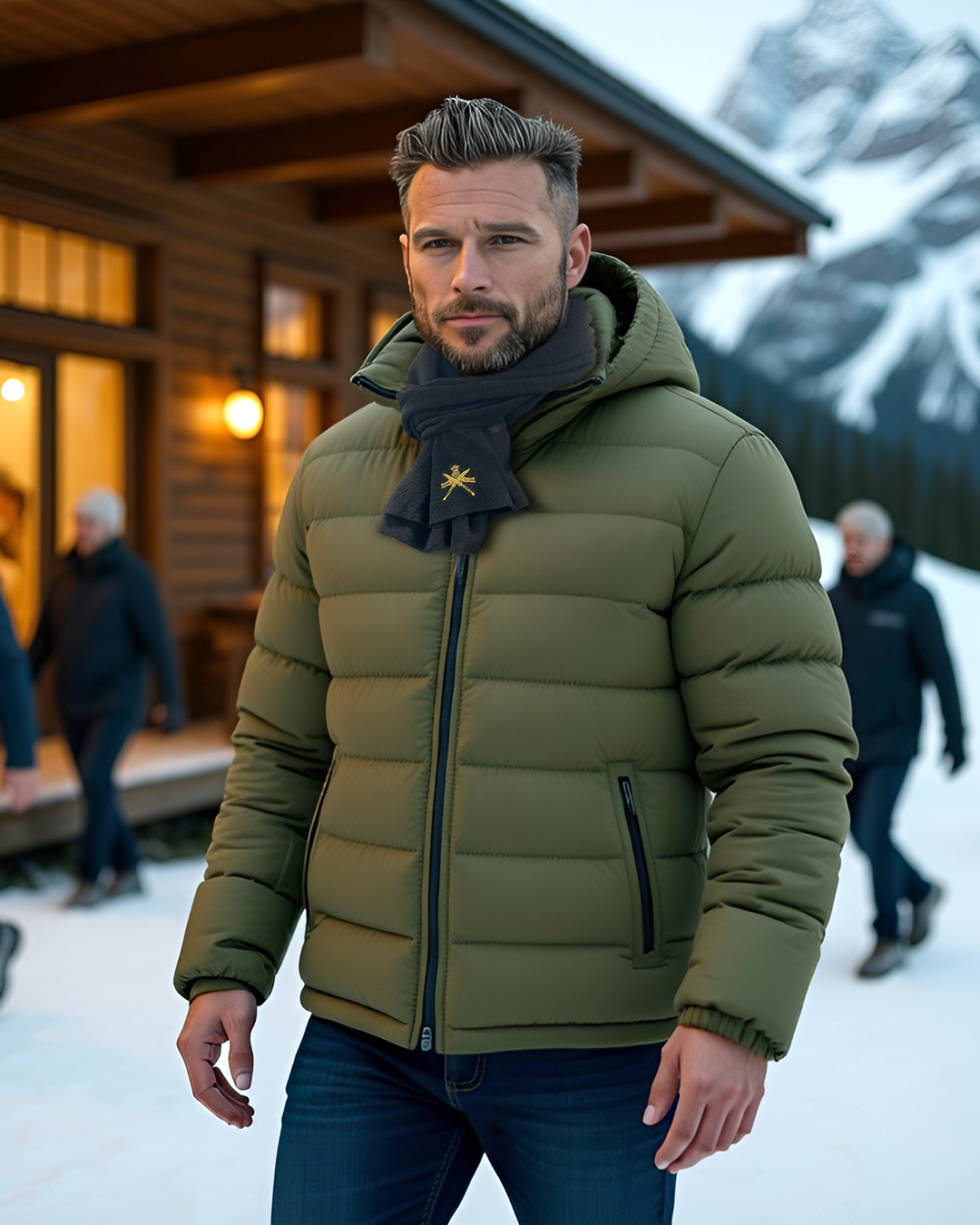 KCT fleece sjaal op model