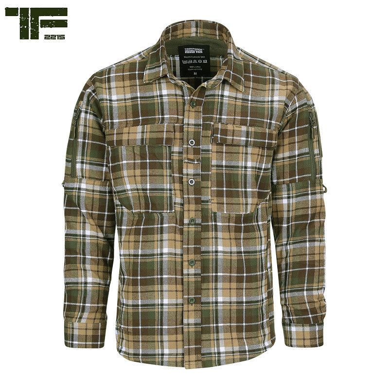 TF-2215 Operator Overhemd – Groen/Bruin Geruit