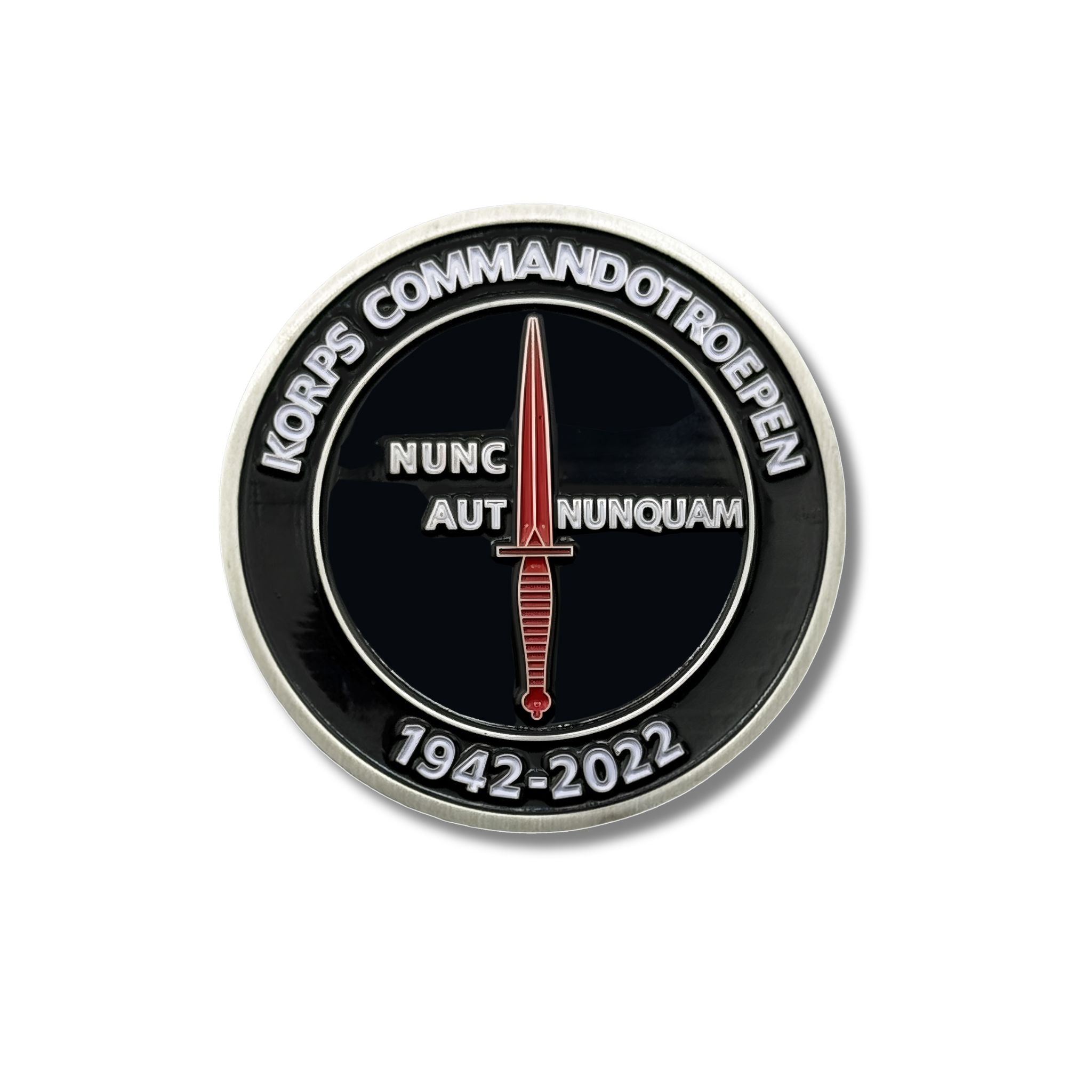 Officiële Korps Commandotroepen Reünie Coin – 80 jaar KCT (1942–2022) front