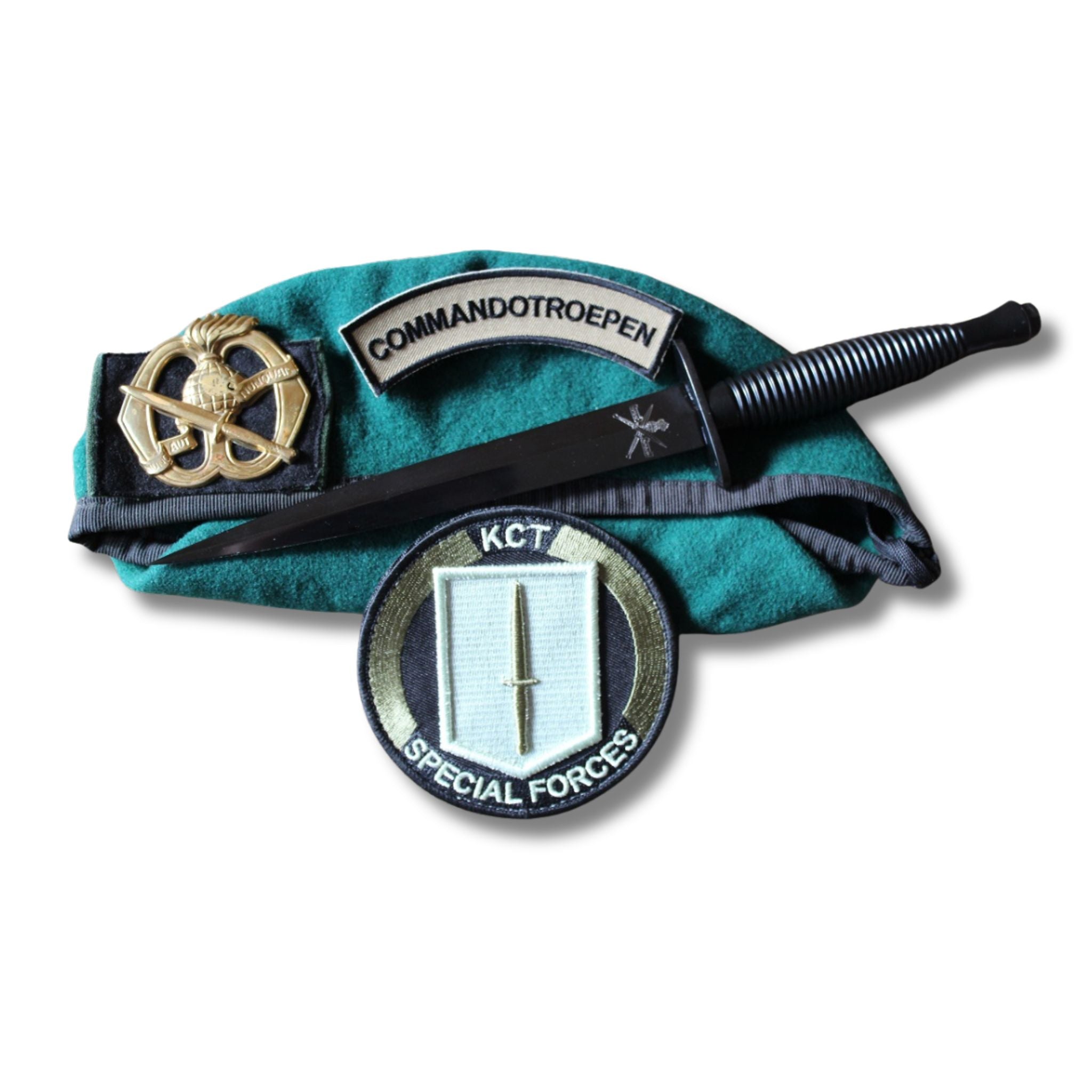 Fairbairn-Sykes Commando Dolk – Black Edition met korpslogo