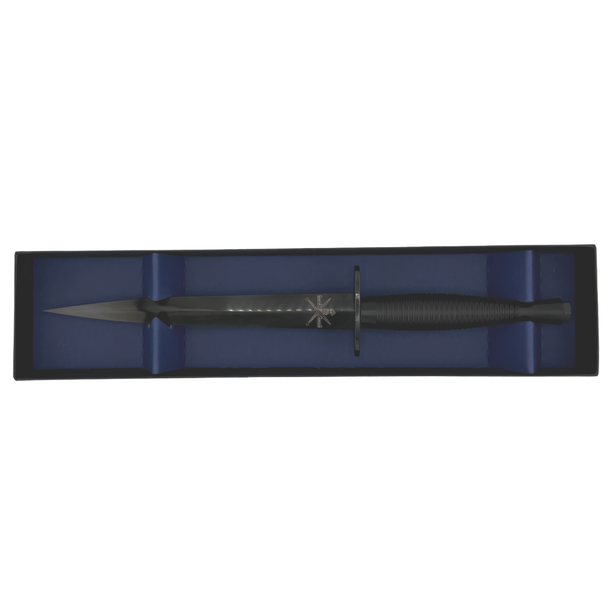 Fairbairn Sykes Dolk Black Edition met KCT korpslogo in geschenkverpakking