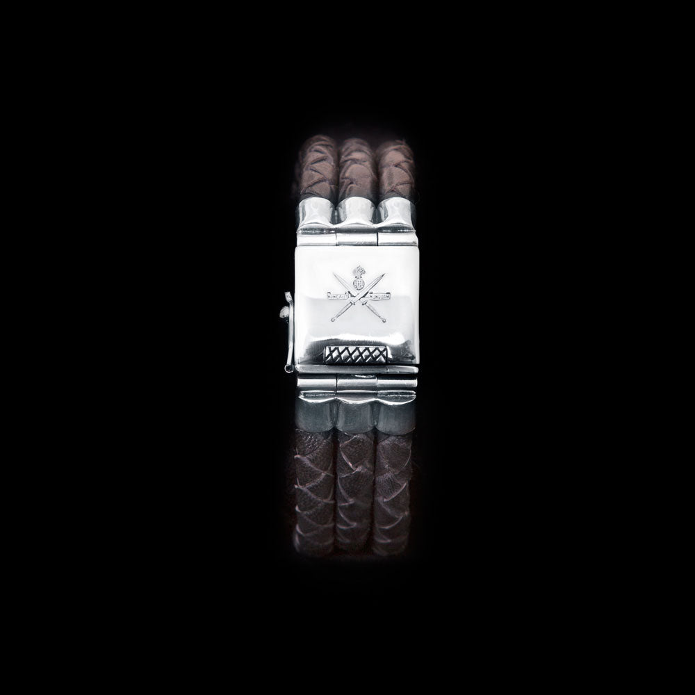 KCT leren armband met sluiting met korpslogo