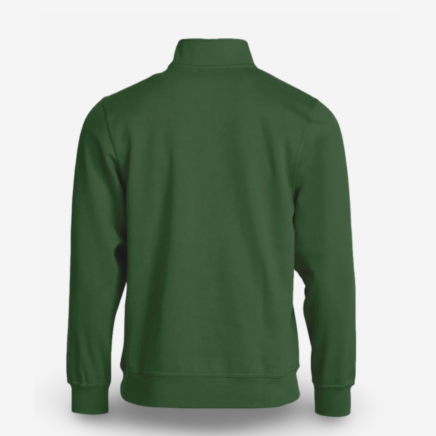 Half Zipped sweter groen met logo, achterzijde