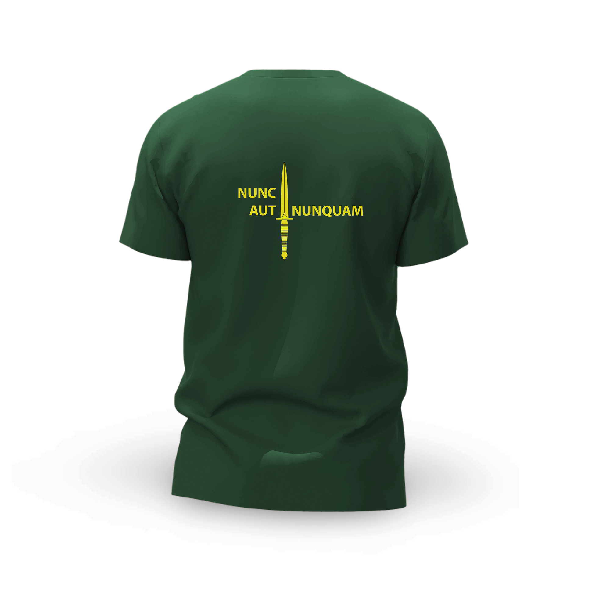 KCT T-shirt Flesgroen – met goudkleurig Korpslogo en dolk back