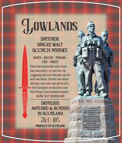 KCT whisky lowlands achterzijde label
