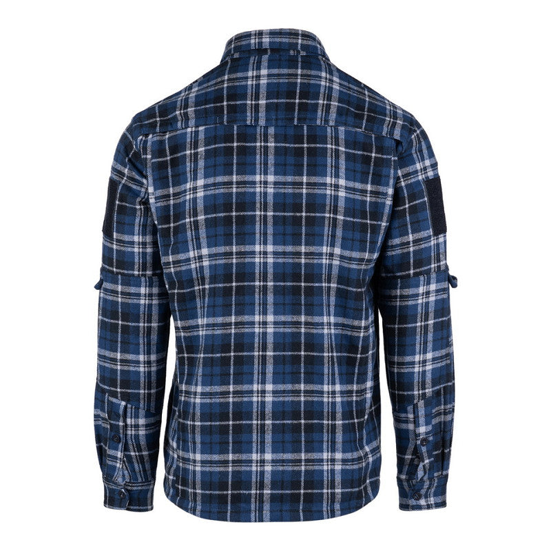 TF-2215 Operator Overhemd – Blauw/grijs Geruit achterzijde