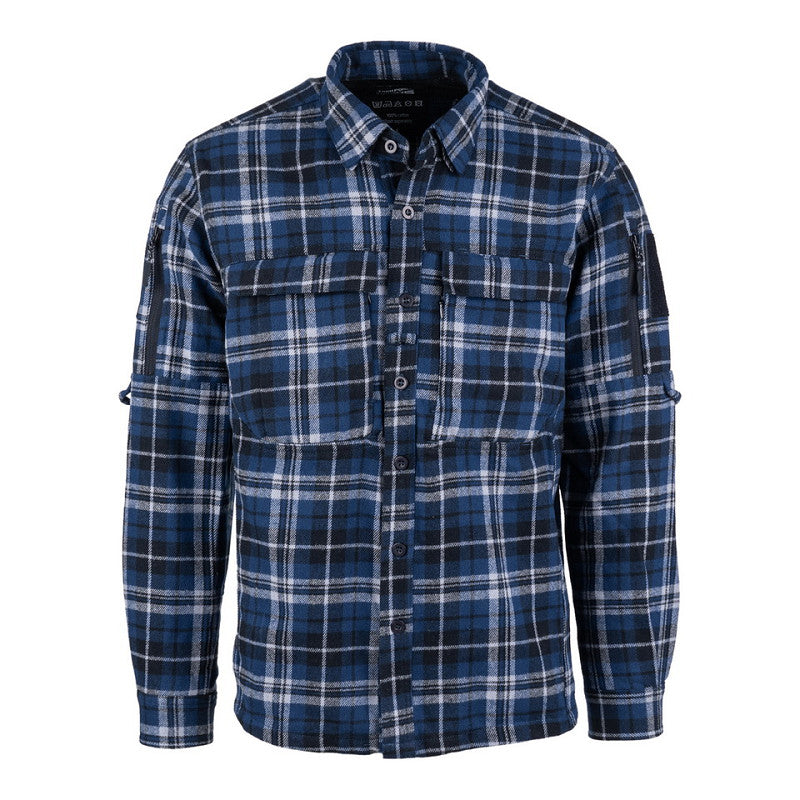 TF-2215 Operator Overhemd – Blauw/grijs Geruit voorzijde