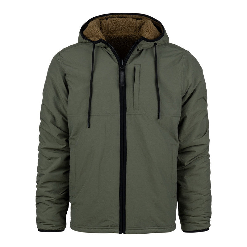 Reversible Sherpa Softshell Jas Coyote/Ranger groen binnenkant buiten