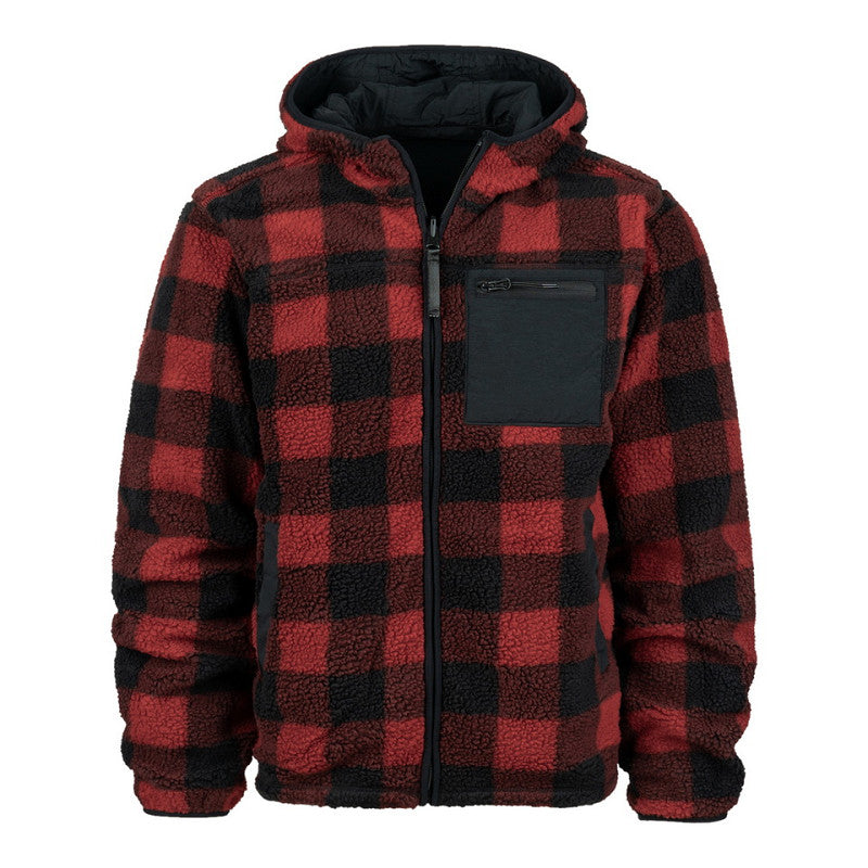 Reversible Sherpa Softshell Jas Rood/Zwart