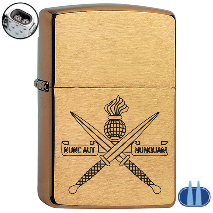 Zippo gasaansteker double jet flame  brass brush (goudkleur)